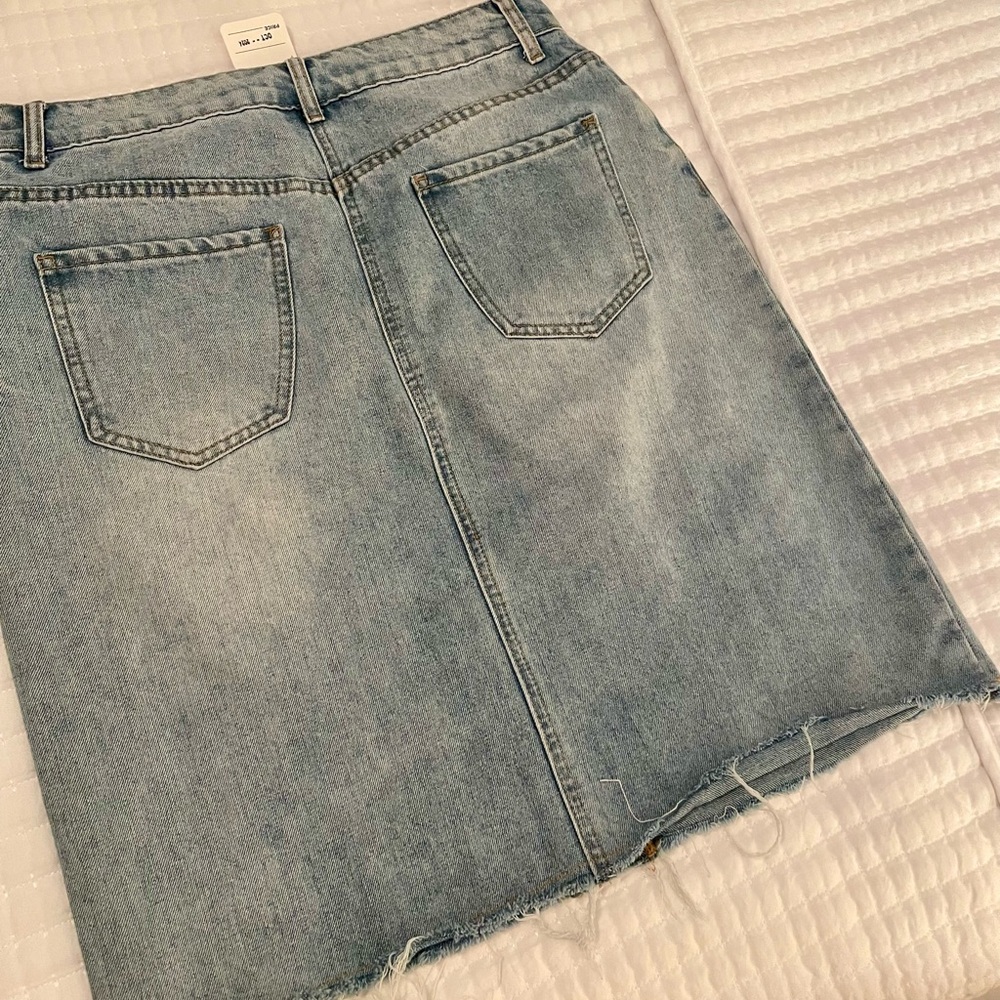 The Main Street Exchange Light Denim Skirt - Picture 2 of 2